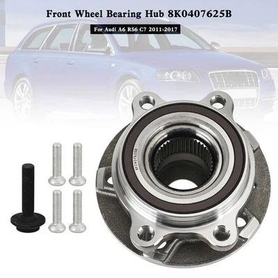 🚗Front Wheel Bearing Hub 8K0407625B For Audi A6 RS6 C7 2011-2017 Foto 1 de 4