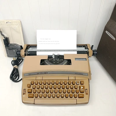 Smith Corona Coronet Super 12 Электрическая Пишущая машинка с Чехлом Коронаматический Чехол Протестирован - Изображение 1 из 4
