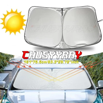 For Chevrolet Silverado 1500 2500HD 2019-2024 Truck Windshield Sun Shade Covers - Image 1 of 4