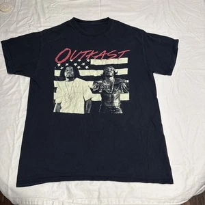 Medium Outkast Mens Stankonia American Flag Graphic Rap Artist Black Shirt - Picture 1 of 5