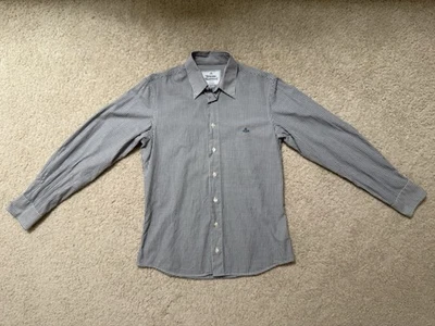 Camisa Vivienne Westwood Negra Cuadros Guinga Manga Larga Abotonada Talla 1 Foto 1 de 4