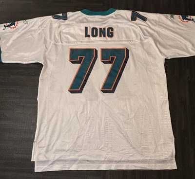 Camiseta para hombre Jake Long #77 Miami Dolphins NFL Reebok talla XL blanca Foto 1 de 4