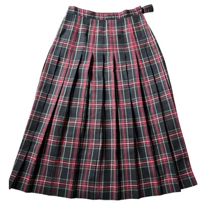 Gonna plissettata vintage in lana a quadri Talbots taglia 6 Heritage - Foto 1 di 3