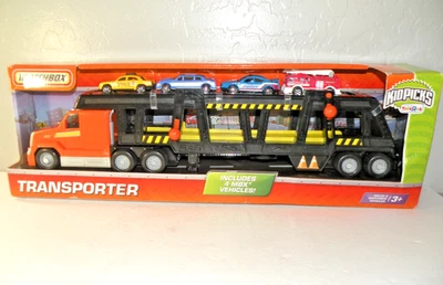 Toys R Us Kid Picks MATCHBOX Car Transporter Includes 4 MBX Vehicles New In Box - Image 1 of 4