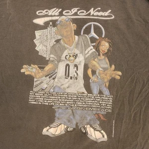 Vintage Y2K Give Me Face Rap Tee T-Shirt Hip-Hop Men’s XL All I Need Distressed - Picture 1 of 10