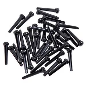 50pcs ABS Acoustic Guitar Bridge Pins-Black - Foto 1 di 2