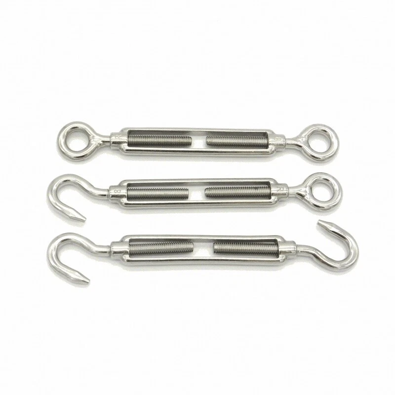 BAUZONE24 Spannschloss Edelstahl A4 Drahtseil Seilspanner Spannschraube Spanner Haken Öse