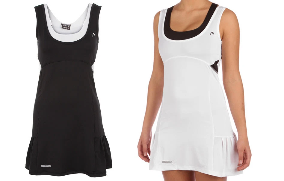 HEAD Performance Alba Tennis Dress NWT XS XXS Black White - Image 1 of 1