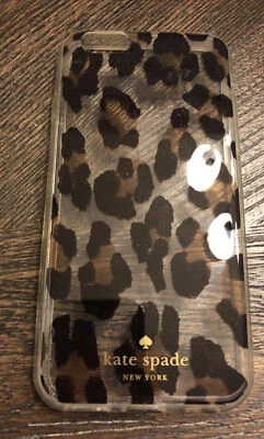 Funda rígida protectora Kate Spade iPhone 6S/6 leopardo transparente llevada una vez Foto 1 de 3