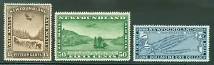 SG 195-197 Neufundland 15c, 50c & 1 $. postfrischer 3er Set KAT 110£ - Bild 1 von 1