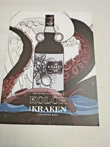 The Kraken Sea Monster Rum Coloring Book for Adults 16 Coloring Pages Bar Fun - Picture 1 of 19