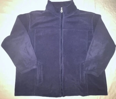 Catalina 女式外套蓝色拉链抓绒尺寸 2X 20W/22W — 第 1/4 张图片