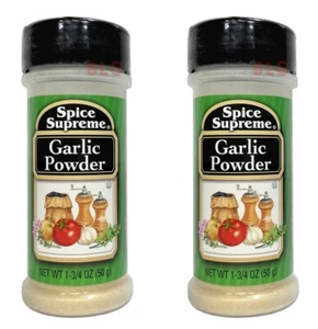 Spice Supreme GARLIC POWDER SEASONING Kitchen Cooking Herbs Spices 1.75oz 2-Pack - Picture 1 of 1