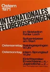 " Internationales Feldbergspringen Ostern 1971 "Kunstdruck Sepp Wurster - Bild 1 von 4