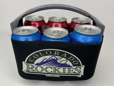 Colorado Rockies MLB 6 Can Bottle Cooler Caddy with Freezer Pack Cover
