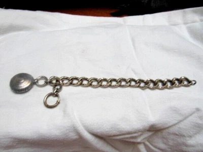 "Antigua vinagreta redonda inglesa Thomas Shaw de 1"" de plata de ley con pulsera" Foto 1 de 4