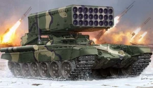 Trumpeter 05582 RUSSIAN TOS-1A MULTIPLE ROCKET LAUNCHER 1/35 Model Kit - Picture 1 of 8