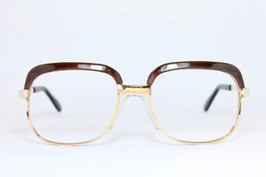 R+H Optik Golf 20/000 Gold Double Filled Vintage Brille Eyeglasses Square Rare - Picture 1 of 8