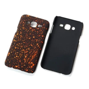 Handy Hülle Schutz Case Bumper Etuis für Samsung Galaxy J5 2015 3D Sterne Orange - Zdjęcie 1 z 2