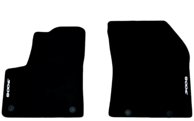 Front Car Floor Mats For Peugeot 3008 Velour Auto Liners Waterproof Carpet 2pcs - Image 1 of 4