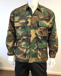 Mens Army Military Battle Dress Uniform BDU Camouflage Top Jacket Shirt