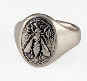 David Yurman Petrvs Bee Oval Signet Ring Size 8 Gorgeous! - Picture 1 of 7