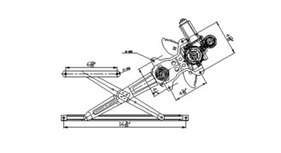 Reg de ventana con motor TYC 660132 Foto 1 de 4