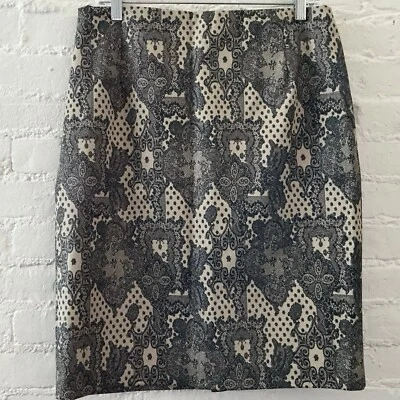 Sexy Falda Maggy London Para Mujer Talla 12 Línea A Brillante Negra Estampado de Encaje Vacaciones Foto 1 de 4