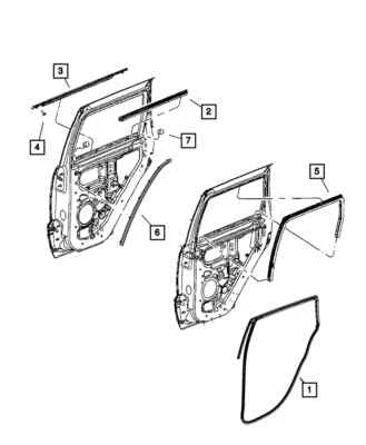 NUEVO 11-16 JEEP GRAND CHEROKEE PUERTA TRASERA CINTURÓN EXTERIOR RESISTENTE MOPAR 55399292AF Foto 1 de 4