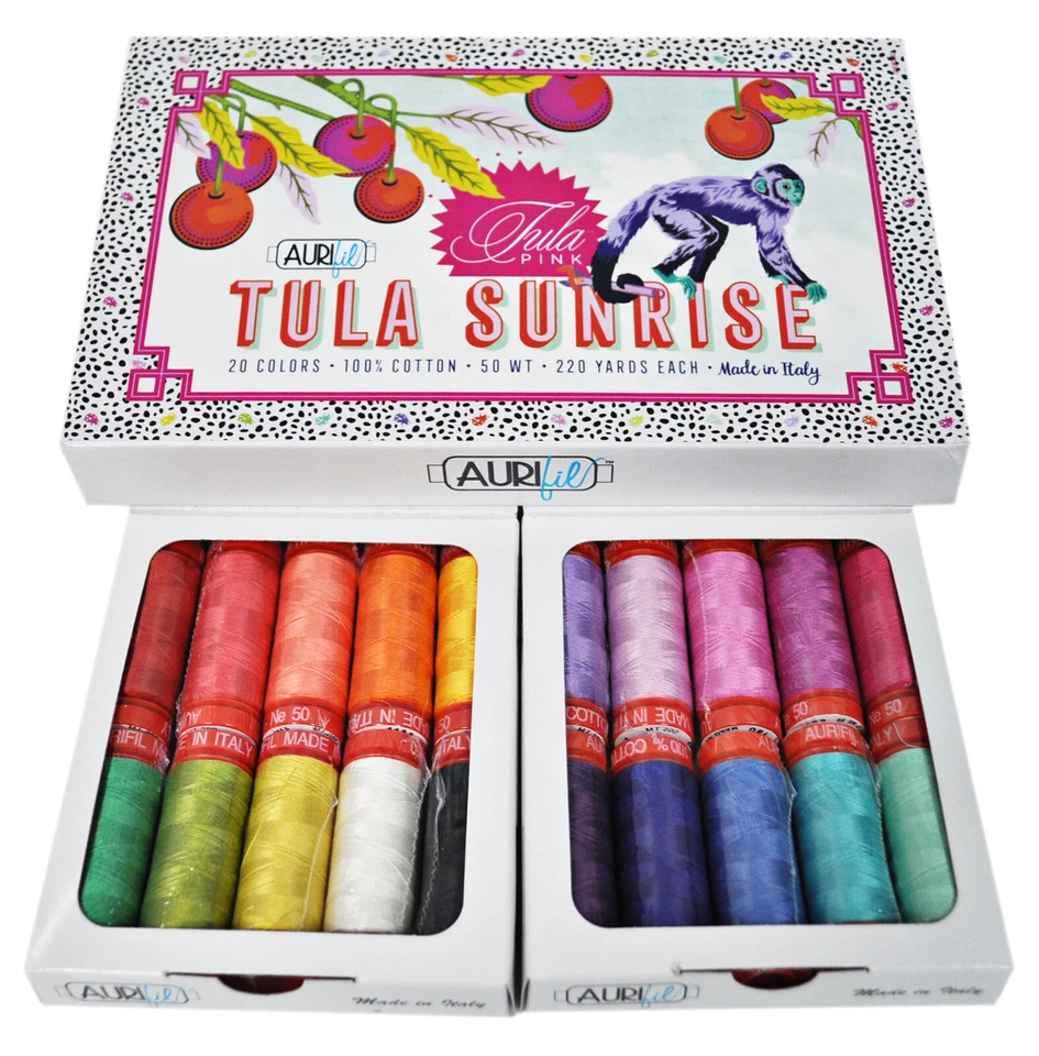 Aurifil Tula Pink Sunrise Thread Collection 50wt 20 Small Spools - Image 1 of 1