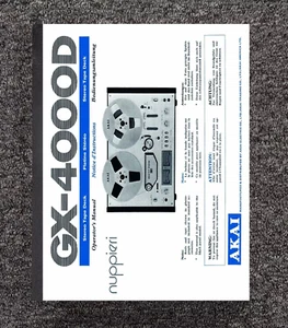 El manual del operador 4000 se adapta a la plataforma de cinta de carrete a carrete Akai GX-4000D - Imagen 1 de 9