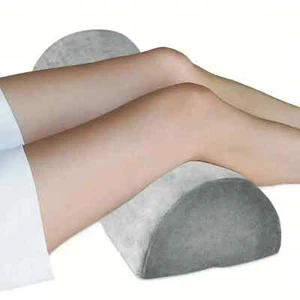 Half Moon Bolster Pillow Memory Foam Cushion Legs Knees Lower Backs Travel New - Picture 1 of 11