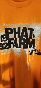 VTG Phat Farm Men's Orange T-shirt Sz XL CLASSIC AMERICAN FLAVA - Picture 1 of 6