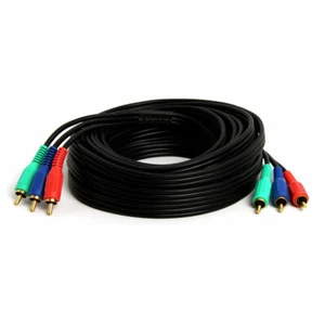 12 Feet - Video/Audio 3 RCA Bundled Cables For Component Video FREE SHIPPING - Picture 1 of 2