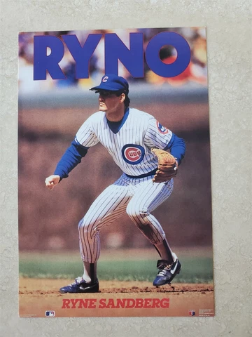 1990 COSTACOS BROS 4x6" POSTCARD RYNE SANDBERG Ryno Chicago Cubs Cover
