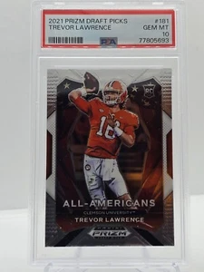 2021 Panini Prizm Draft Picks Trevor Lawrence #181 PSA 10 GEM MINT Rookie - Bild 1 von 2