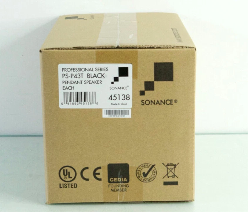 1EA Sonance Professional Series PS-P43T Pendant Speaker (Black) n196 - Image 1 of 2