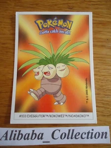 POKEMON dunkin boomer trading card sticker 2000 Carte # 103 AXEGGUTOR NOADKOKO - Picture 1 of 1