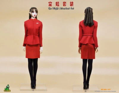 CUKE TOYS MA-027 1/6 Stewardess Flight Attendant Uniform Clothes For 12" Figure Foto 1 de 4