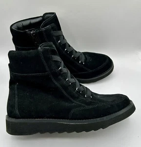 Corso Como Boots Womens Size 9.5 Wyndy Ankle Booties Black Leather Side Zipper - Picture 1 of 12