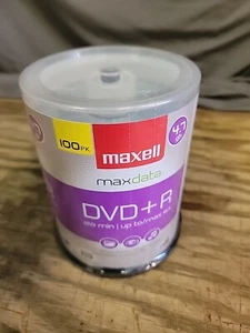 Maxell DVD+R Write-Once Recordable Disc - 4.7GB -16x - Pack of 100 - Picture 1 of 1
