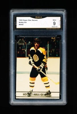 1992 SUPERSTAR HEROES HALL OF FAME BOBBY ORR GMA 9 MINT BRUINS - Image 1 of 4