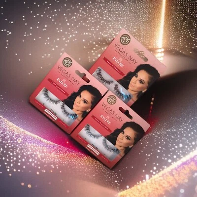 Eylure London Vegas Nay Easy Elegance False Lashes with Adhesive Reusable 3 Pair - Image 1 of 4