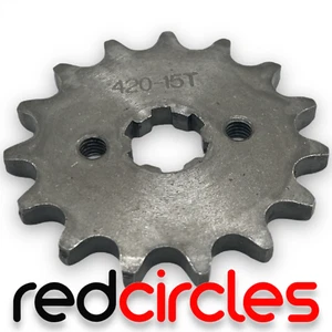15 TOOTH 17mm 420 PIT BIKE FRONT SPROCKET fits 15T 50cc 110cc 125cc PITBIKES - Picture 1 of 2