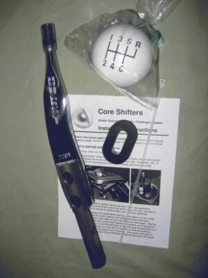 Barra cromada HURST + perilla para Dodge Challenger 2009-2023: palanca de cambios de 6 velocidades Foto 1 de 2