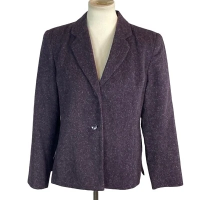 Blazer Norton Mcnaughton Mujer Talla 12P Morado Mezcla Lana Forrado Carrera Foto 1 de 4