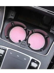 2X Car Cup Holder Pad Water Cup Slot Non-Slip Mat Drinks Coaster Car Accessories - Picture 1 of 9