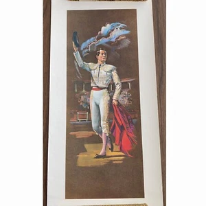 Maritz Travel Co. The Bullfighter Lithograph Print 1961 Fighting Matador Spain - Picture 1 of 12