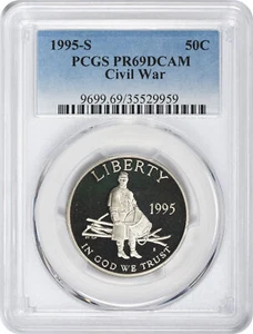 1995-S Civil War Commemorative Half PR69DCAM PCGS Proof 69 Deep Cameo - Picture 1 of 2