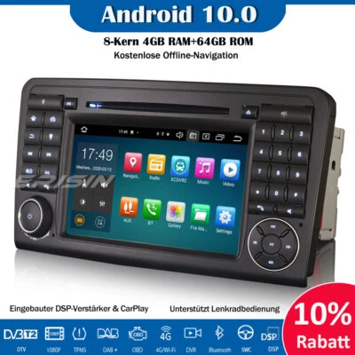 8-Kern DSP Android 10 Mercedes ML/GL Klasse W164 X164 Autoradio CarPlay Navi SWC - Bild 1 von 4